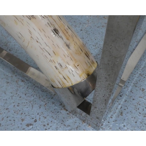 6 - ANTHONY REDMILE INSPIRED LOW TABLE, faux tusk detail, 150cm W x 41cm H x 96cm D.