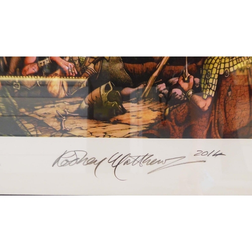 123 - RODNEY MATTHEWS SIGNED ROLLING STONES GICLEE PRINT, 2014, open edition signed by the artist, Rodney ... 