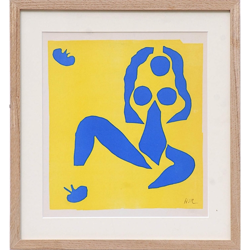 115 - HENRI MATISSE, Nu bleu IV, original lithograph from the 1954 edition, after Matisse's cut outs, Atel... 