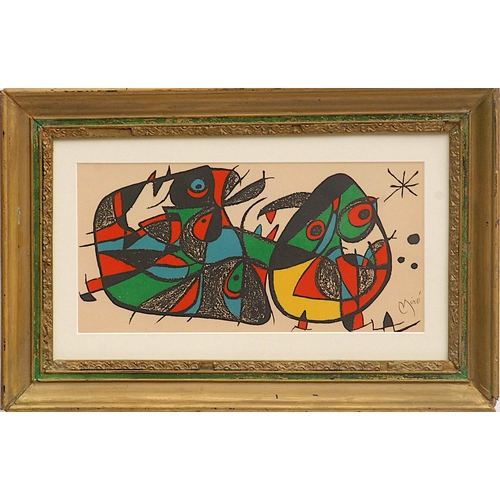 108 - JOAN MIRO 'Italy', original lithograph, edition: 1500 - Poloigrafa, signed in the plate, 20cm x 40cm... 