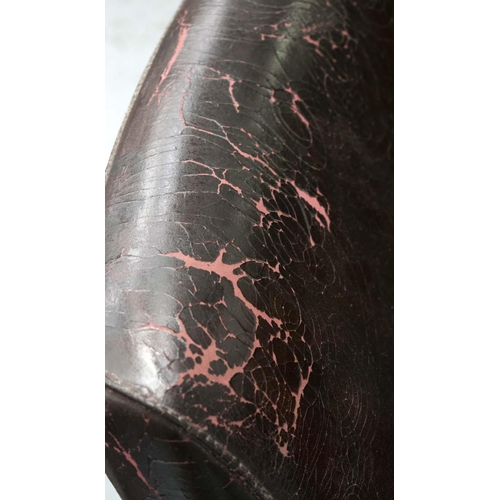 58 - COACH HOUSE ANTIQUE ARMCHAIR, 85cm H x 74cm W x 100cm D.