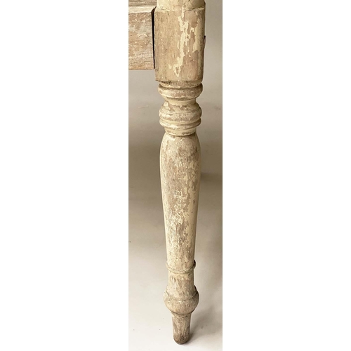 474 - VERANDAH BENCH, silvery weathered teak Anglo-Indian with carved pierced backs and slatted seats, 115... 