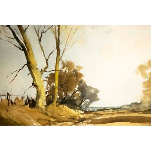 359 - EDWARD WESSON RI RSMA (British 1910-1983) 'Countryside Road', watercolour, signed lower right, frame... 