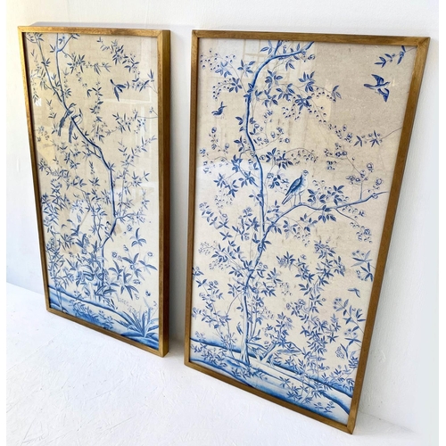 120 - ASIAN PRINTS, a near pair, 90cm x 47cm, Contemporary (2).