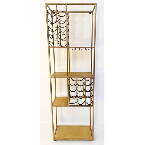 122 - ARTHER UMANOFF INSPIRED WINE RACK, 180cm x 58cm x 30cm.