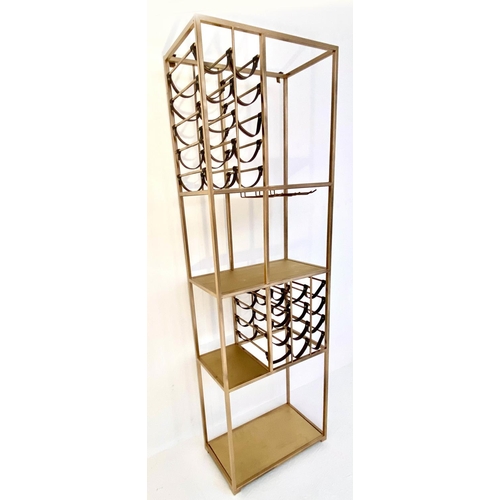 122 - ARTHER UMANOFF INSPIRED WINE RACK, 180cm x 58cm x 30cm.