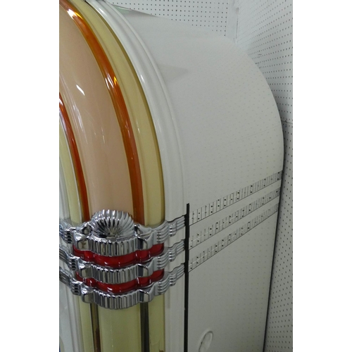 127 - WURLITZER ONE MORE TIME JUKE BOX, 85cm x 60cm x 153cm.