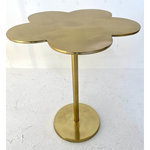 154 - CLOVER SIDE TABLE, a pair, lacquered brass, 51 x 41cm (2).