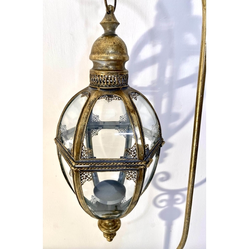 159 - FLOOR STANDING CANDLE LANTERNS, a pair, 163cmm H, Regency style design (2).