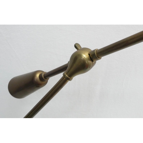 163 - RALPH LAUREN HOME BOOM ARM TABLE LAMP, est. '67, adjustable boom arm in brass, 60cm H.