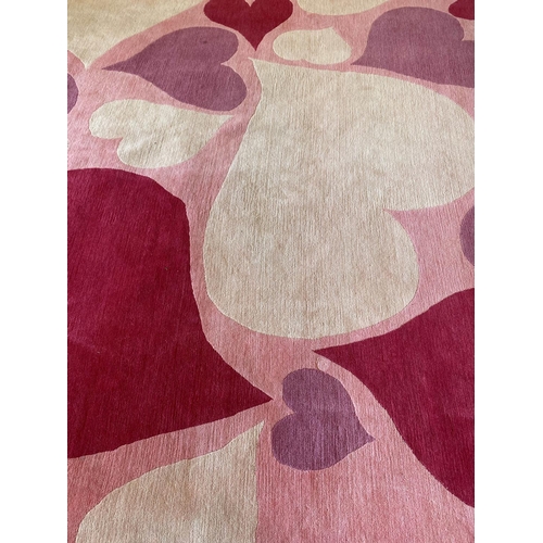 170 - THE RUG COMPANY, 325 X 215cm, Love Heart designed by Vivienne Westwood, custom made semicircle.