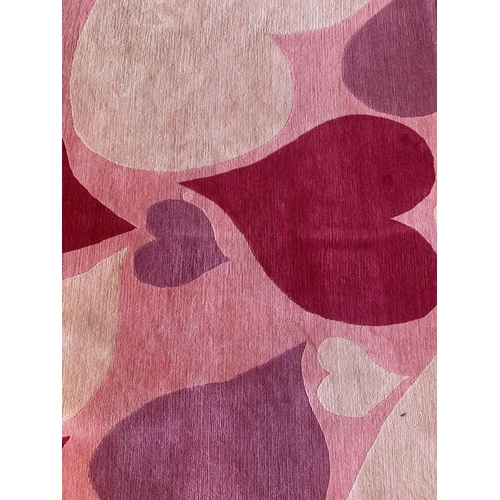 170 - THE RUG COMPANY, 325 X 215cm, Love Heart designed by Vivienne Westwood, custom made semicircle.