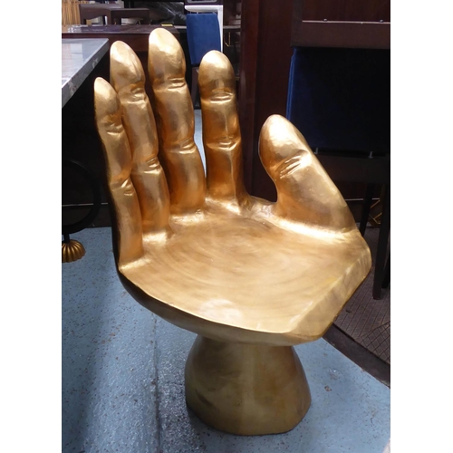 Hand on sale chair gold