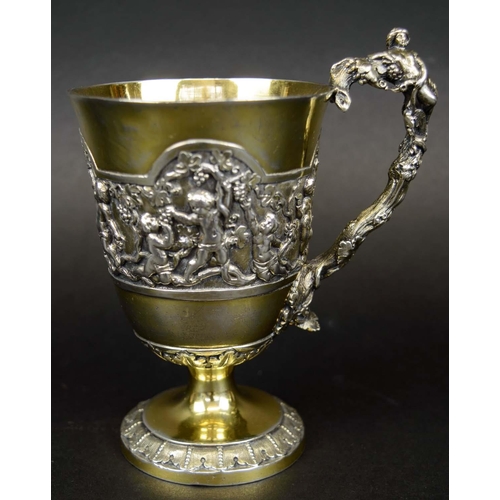 400 - GOBLET, Victorian, silver-gilt, Chawner and co., maker's mark George William Adams, London 1869, wit... 