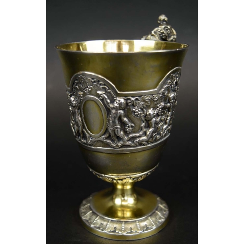 400 - GOBLET, Victorian, silver-gilt, Chawner and co., maker's mark George William Adams, London 1869, wit... 