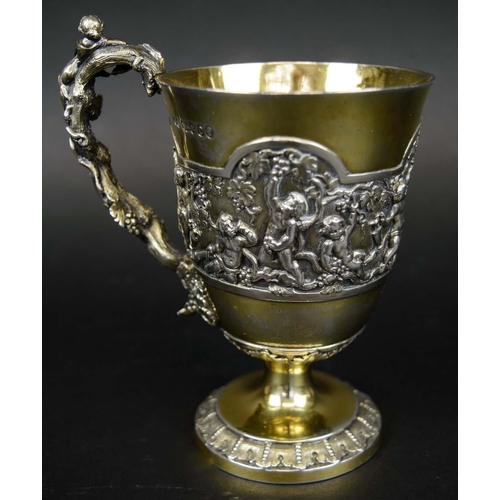 400 - GOBLET, Victorian, silver-gilt, Chawner and co., maker's mark George William Adams, London 1869, wit... 