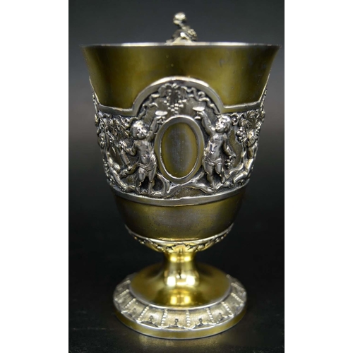 400 - GOBLET, Victorian, silver-gilt, Chawner and co., maker's mark George William Adams, London 1869, wit... 