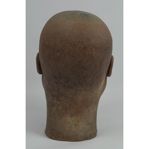 402 - CONTEMPORARY AFRICAN SCHOOL, Ife manner, Male portrait, terracotta, 34cm H.