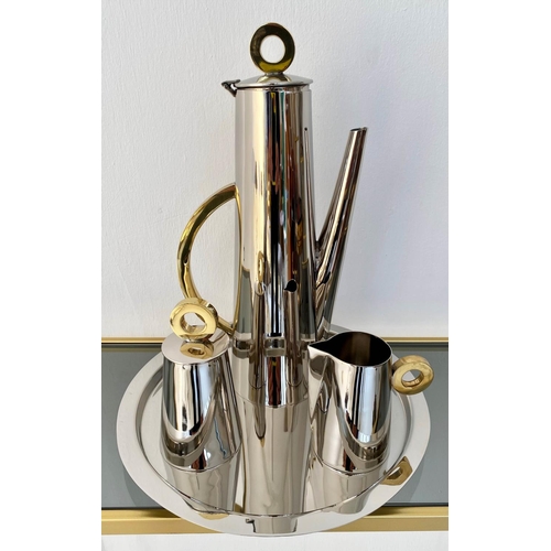 152 - COFFEE SET, 35cm at the tallest point, French Art Deco style (4).