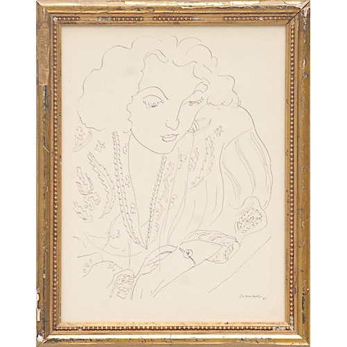 209 - HENRI MATISSE 'Femme I14', 1943, collotype, edition of 950, ref.: Martin Fabiani, 32cm x 25cm, frame... 