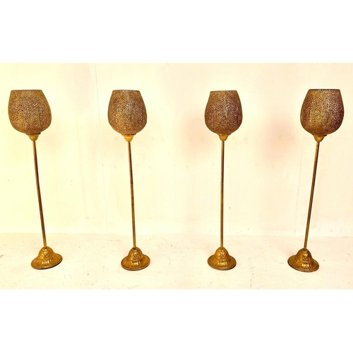 136 - GOBLET LANTERNS, a set of four, contemporary, 93cm each (4).