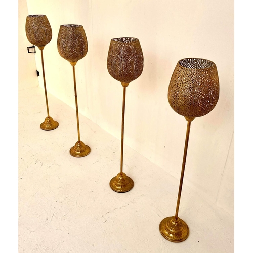 136 - GOBLET LANTERNS, a set of four, contemporary, 93cm each (4).