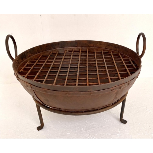 141 - KADAI FIRE BOWL, 60cm diam., Indian style.