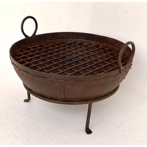 141 - KADAI FIRE BOWL, 60cm diam., Indian style.