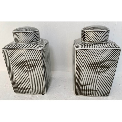 139 - GINGER JARS, a pair, 39cm H approx., 1950's Italian style (2).