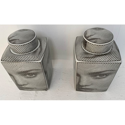 139 - GINGER JARS, a pair, 39cm H approx., 1950's Italian style (2).