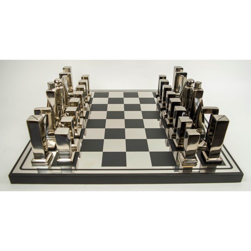 137 - CHESS SET, 50cm sq. x 1.6cm D.