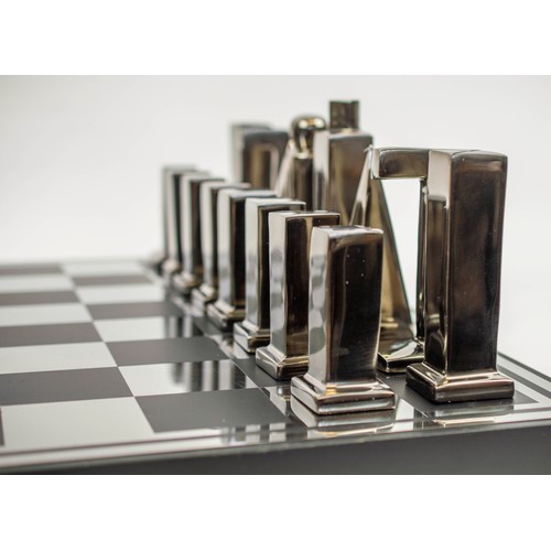 137 - CHESS SET, 50cm sq. x 1.6cm D.