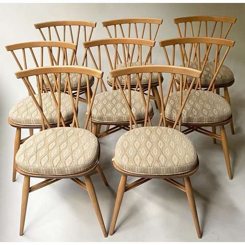 90 - ERCOL SHALSTONE DINING CHAIRS, 80cm H, a set of eight. (8)