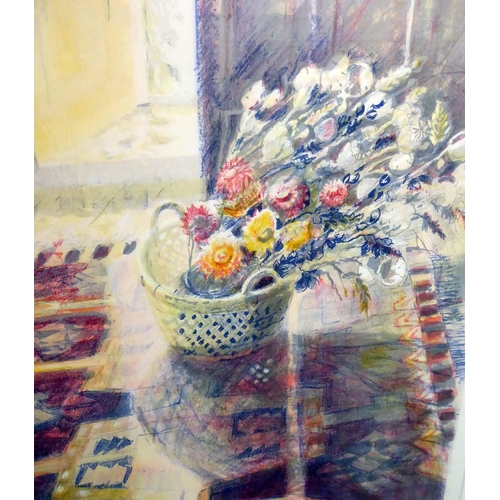 53 - JANE CORSELLIS 'Winter Flowers', lithograph, signed, numbered and titled in pencil, framed. (Subject... 