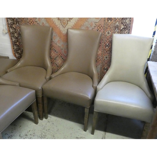 47 - DAVIDSON AUSTIN DINING CHAIRS, a set of eight, 100cm H. (some sun bleached)