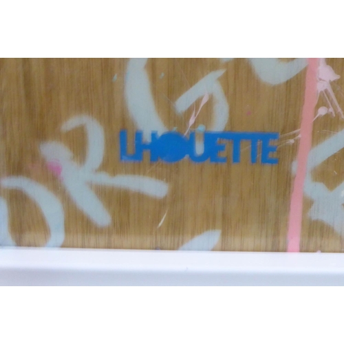 128 - LHOUETTE (Contemporary Pop Maximalist) 'Forget Me Not', original graffiti art on wood with acrylic, ... 