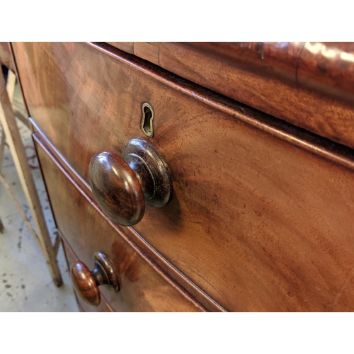 452 - BOWFRONT CHEST, 82cm H x 108cm x 60cm, George IV mahogany, of four drawers.