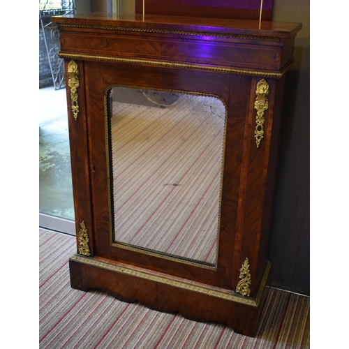 534 - SIDE CABINET, 32cm D x 113cm H x 80cm W, Victorian walnut and gilt metal mounted, circa 1860, with a... 