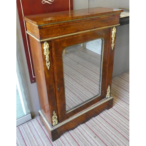 534 - SIDE CABINET, 32cm D x 113cm H x 80cm W, Victorian walnut and gilt metal mounted, circa 1860, with a... 