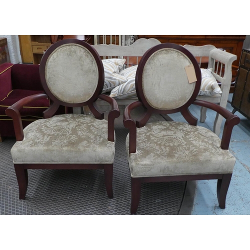 197 - FAUTEUILS,  a pair, 77cm W x 101cm H x 35cm D, contemporary design. (2)