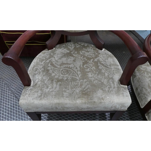 197 - FAUTEUILS,  a pair, 77cm W x 101cm H x 35cm D, contemporary design. (2)