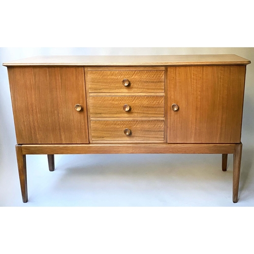 515 - GORDON RUSSELL SIDEBOARD, 1960's walnut with three drawers flanked by cupboards, stamped 'Gordon Rus... 