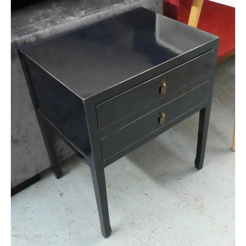 292 - SIDE CHEST, 50cm x 38cm x 59cm, Asian style, lacquered finish.