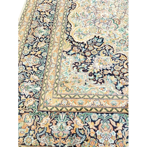 309 - FINE PURE SILK HEREKE DESIGN CARPET, 345cm x 250cm.