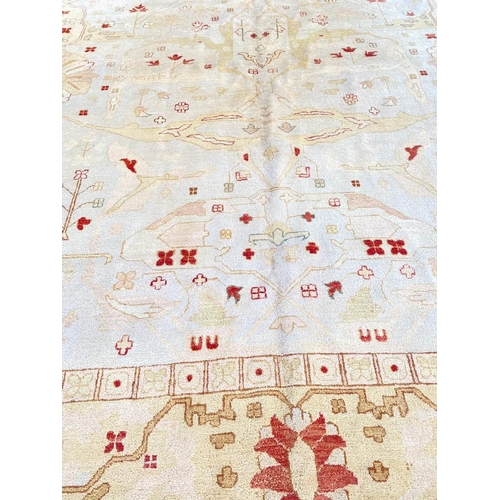 325 - FINE OUSHAK DESIGN CARPET. 450cm x 360cm