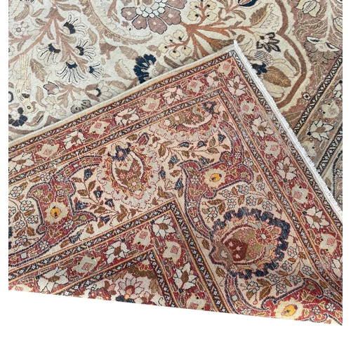 331 - FINE ANTIQUE PERSIAN TABRIZ HAJI-JALLILY CARPET, 380cm x 286cm.