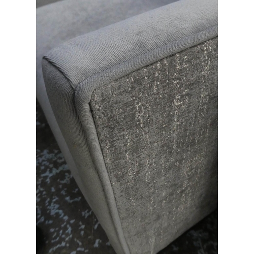 14 - ARMCHAIRS, a pair, 74cm x 84cm x 92cm, contemporary, grey velvet upholstered. (2)