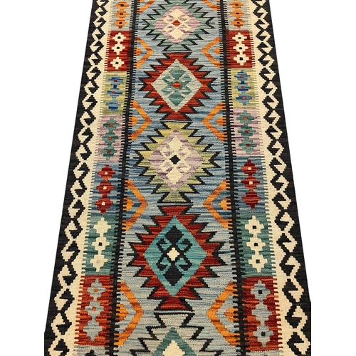 315 - CONTEMPORARY ANATOLIAN KILIM RUNNER. 290cm x 79cm.