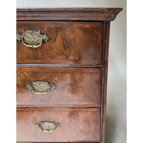 405 - CHEST, 18th century, English Queen Anne walnut, with two short and three long drawers, 97cm W x 55cm... 