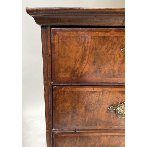 405 - CHEST, 18th century, English Queen Anne walnut, with two short and three long drawers, 97cm W x 55cm... 